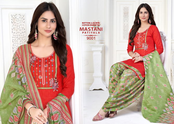 Mastani Patiyala 9 Printed Cotton Casual Daily Wear Dress Material Collection